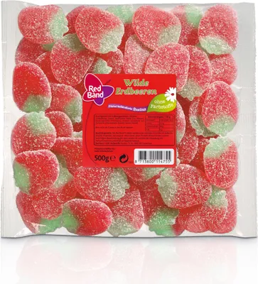 Produktbild von Red Band Wilde Erdbeeren fruchtig süß und ohne Gelatine 500g