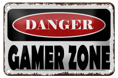 Produktbild von Blechschild Spruch 18x12cm danger Gamer Zone
