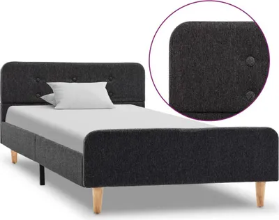 Immagine prodotto di vidaXL Struttura letto in iuta grigio scuro 100x200 cm