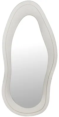Productafbeelding van DRW Wandspiegel, houten design, wit, 48 x 2 x 100 cm