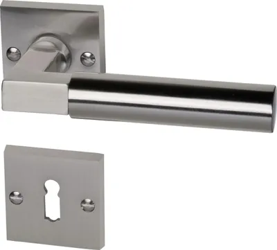 Produktbild von Südmetall Türgriff-Garnitur Rosette Aida BB Messing satiniert silber 52 x 52 mm