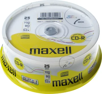 Produktbild von Maxell CD-R 80 Inkjet white, Cake 50