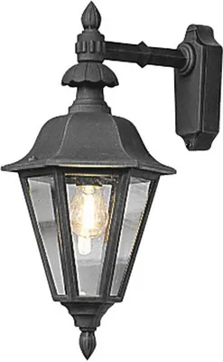 Produktbild von Konstsmide Pallas Down schwarz lackiertes Aluminium, rauchfarbenes Acrylglas, Hand EU 483-750