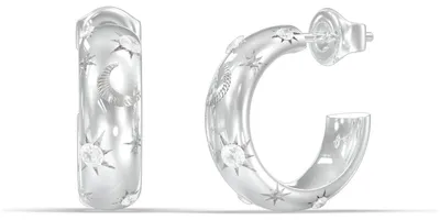Produktbild von Guess JUBE06243JWRHT/U Damen Creolen Edelstahl Silber weiß