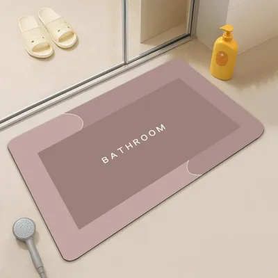 Image de Tapis de bain en diatomite, antidérapant et à séchage rapide, 40 x 60 cm