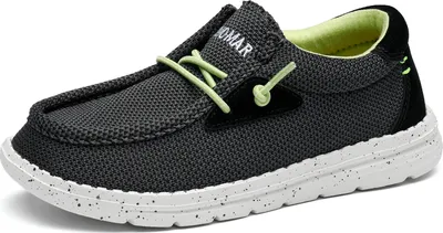 Produktbild von Bruno Marc Jungen Schnürschuhe Mokassins Kinder Flache Slipper Mädchen Slip on Loafer Weich Comfort Klassische Schnürschuhe,Size 26.5,Schwarz,SBLS2213K