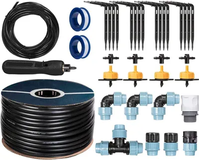 Produktbild von HOLZBRINK Start Set Gewächshaus Bewässerung Bewässerungssystem inkl. 30 m LDPE Verlegerohr 20 mm, 4x Tropfer 2l/h, HTB-09-G-30