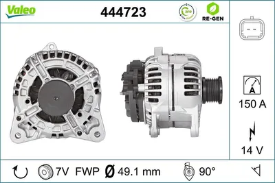 Produktbild von VALEO 444723 Lichtmaschine Generator LiMa 150A 14V für RENAULT MEGANE III Grandtour (KZ0/1) Scénic III (JZ0/1) GRAND SCÉNIC III (JZ0/1) für OPEL