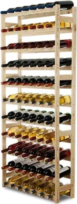 Produktbild von Weinregal PINOTWINE | HxBxT 166x72x25cm | 77 Flaschen | Massives Kiefernholz | Natur unbehandelt