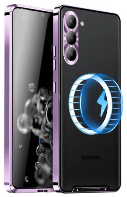 Produktbild von Handyhülle Magsafe Metall für Samsung Galaxy S25 5G Magnetisches Cover Lila