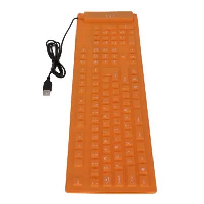 Obrázek produktu pro Skládací silikonová klávesnice, skládací klávesnice, silikonová klávesnice, vodotěsná klávesnice, klávesnice Roll Up, tichá klávesnice