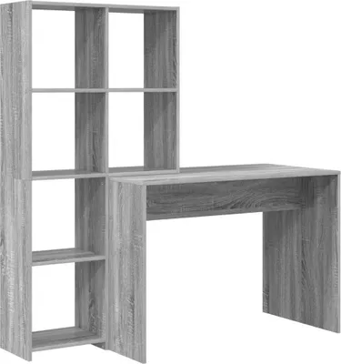Produktbild von Schreibtisch Graues Sonoma 138,5 x 55 x 143 cm Holzwerkstoff