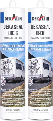 Produktbild von 2x Dekalin Dekaseal Dichtstoff 8936 hellgrau 290 ml dauerelastisch für Wohnwagen