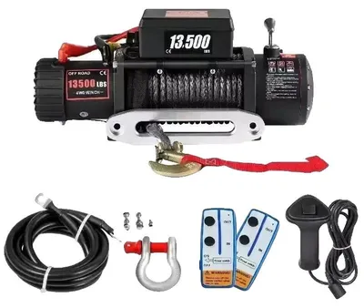 Obrázek produktu pro Elektrický naviják, tažná síla 13 500 lb, bezdrátové ovládání, 13 500 lb, 27 m
