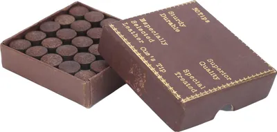 Productafbeelding van 50 stuks/doos, set van 11 mm pooltips, snooker, rood leer, voor poolbiljart, achtbal