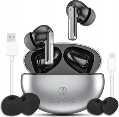 Zdjęcie produktu dla Słuchawki Bezprzewodowe Dokanałowe Bluetooth Redukcja Szumów + Powerbank