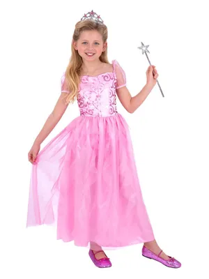 Image de Wicked Glinda, la bonne sorcière Robe de princesse Rose Costume pour fille 116