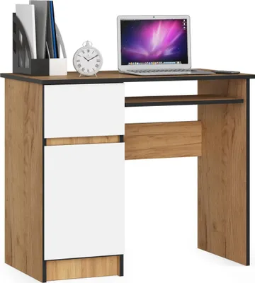 Produktbild von Computertisch 90 cm | Schreibtisch | mit Tastaturauszug mit Stauraum