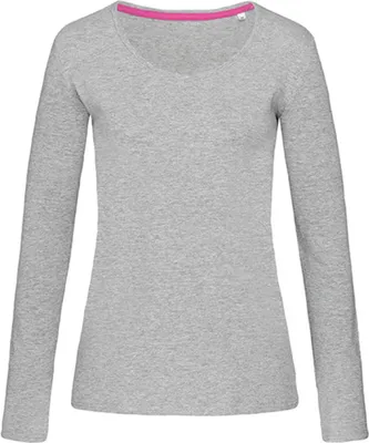Produktbild von Stedman ST9720 | Women Long Sleeve Damen T-Shirt Claire - Farbe: Grey Heather - Größe: S