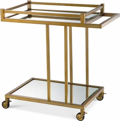 Produktbild von Casa Padrino Luxus Servierwagen Messing 78 x 46 x H. 79 cm - Hotel & Restaurant Accessoires