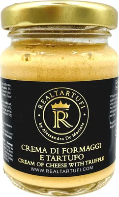 Produktbild von RealTartufi - Käsecreme mit Trüffel 90 g - italienische Käsecreme mit Bianchetto Trüffel für Pasta und Pizza