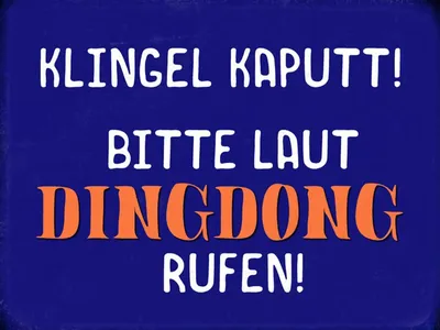 Immagine prodotto di vianmo Insegna in legno 30x40 cm Klingel kaputt Dingdong rufen