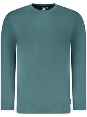 Immagine prodotto di Maglietta verde a maniche lunghe da uomo – Elegante, con scollo rotondo e stampa.