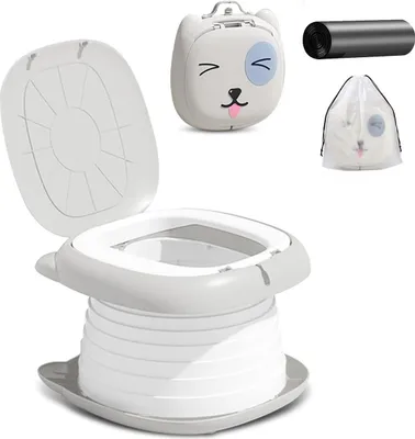 Produktbild von Tragbares Kinder Töpfchen aus ABS+PP, faltbar & belastbar bis 50 kg, hygienisch, für Kinder ab 12 Monaten, Reise & Outdoor