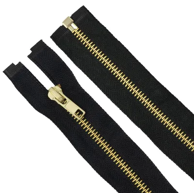 5 teilbare Metall-Reißverschlüsse 75 cm schwarz
