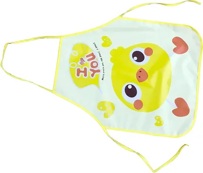 Produktbild von Kinderschürze zum Kochen, Malen, Hausarbeit, Kinder, Cartoon, wasserdicht, ärmellos, Kittel, Gelb