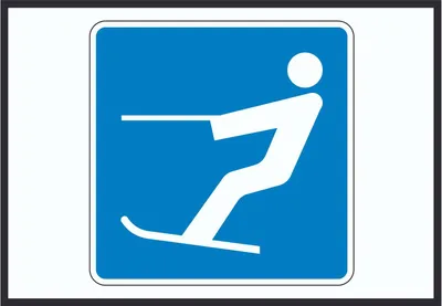 Produktbild von Wasserski fahren erlaubt Symbol A0 (841x1189mm)