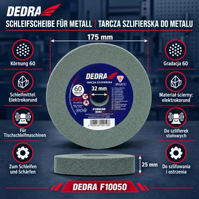 Produktbild von Schruppscheibe für Metall 175 x 32 x 25 mm, KI-generiertes Bild