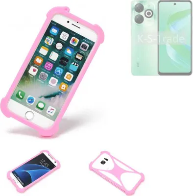 Produktbild von K-S-Trade Handy Hülle kompatibel mit Infinix Smart 9 Schutz Hülle Bumper Silikon Schutz Hülle Cover Case Silikoncase Silikonbumper TPU Softcase