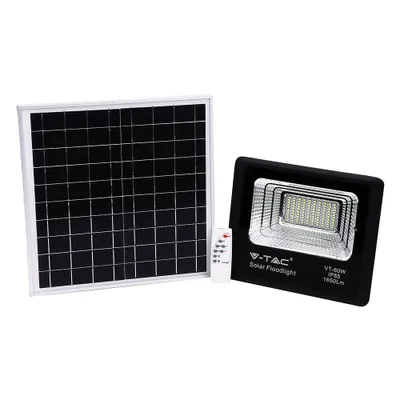 Produktbild von V-TAC Solar LED-Fluter VT-60W, 20 W, 4000 K, mit Panel + Fernbedienung