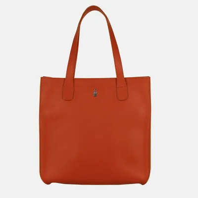 Productafbeelding van GILDA - Oranje shopper-tas van leer