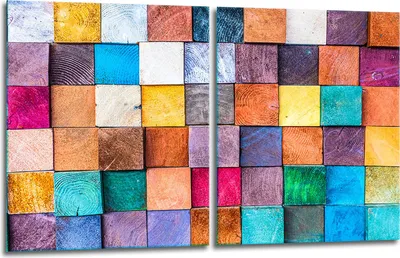 Produktbild von Herdabdeckplatten 2x40x52 Glaskeramikfeld 2-Teilig Glas Spritzschutz Bunt
