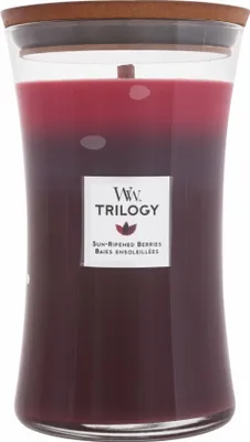 Obrázek produktu pro WoodWick Sun Ripened Berries, Kulatý, Červená, Červený rybíz, Ostružina, Spice, 1 kusů