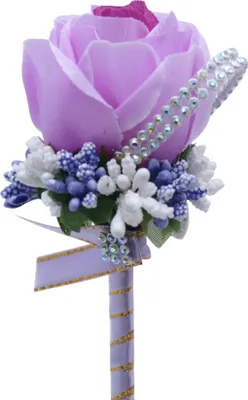 Produktbild von Exquisite Stoff-Rosen-Brosche mit künstlichen Blumen, Dekoration für Bräutigam, Braut, Hochzeit, Ornament-Helles Lila