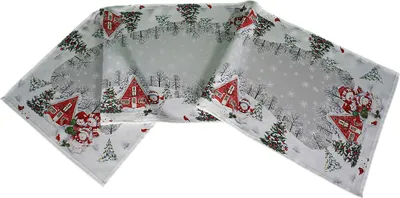 Produktbild von Tischwäsche Druck Schneemannfamilie 40 x 140 cm