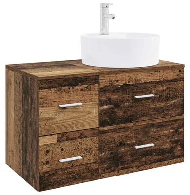 Immagine prodotto di vidaXL Set di mobili da bagno, 2 pezzi, legno massello riciclato e truciolato