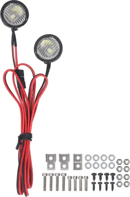 Produktbild von RC Car Frontscheinwerfer für Axial SCX10 90046 Redcat 2 LEDs Hochhelligkeitsscheinwerfer 1:10 Crawler Weißes Licht