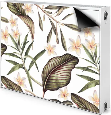 Produktbild von Magnet Radiator Magnet Mat Heizkörper Heizung Verkleidung Abdeckung 80x60 cm  - Blätter und Blumen