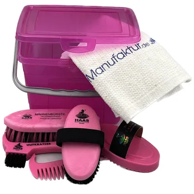 Produktbild von Haas Kinder Putzbox mit Inhalt Lila/ Rosa