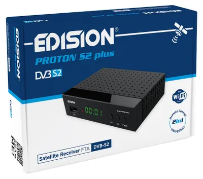 Produktbild von EDISION Proton S2 Plus Full HD Satelliten Receiver FTA, 2in1 Komfort-Fernbedienu