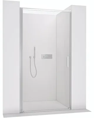 Obrázok produktu pre Sprchové otočné dvere Porte, ľavé/pravé prevedenie - 8 mm - chróm, priehľadné sklo - 80x195 cm