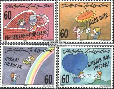 Produktbild von Briefmarken Liechtenstein 1995 Mi 1111-1114 (kompl.Ausg.) gestempelt Grußmarken