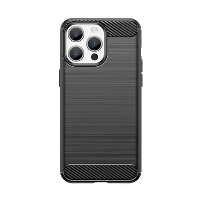 Produktbild von Carbon Shield TPU Hülle für iPhone 15 Pro Max - Schwarz KP27677