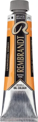 Image de Rembrandt peinture à l'huile tube 40 ml jaune de cadmium foncé 210