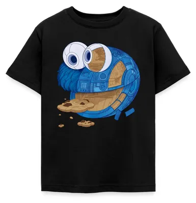 Produktbild von Spreadshirt Sesamstraße Krümelmonster Maschine Kinder T-Shirt, 98/104 (3-4 Jahre), Schwarz