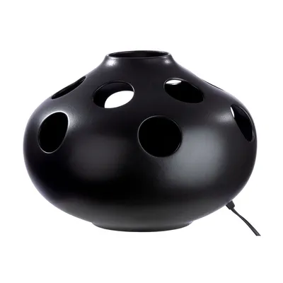 Immagine prodotto di GILDE Tischleuchte, bauchig, "Nazare", Keramik, schwarz, , H. 23 cm, D. 33,5 cm 28893